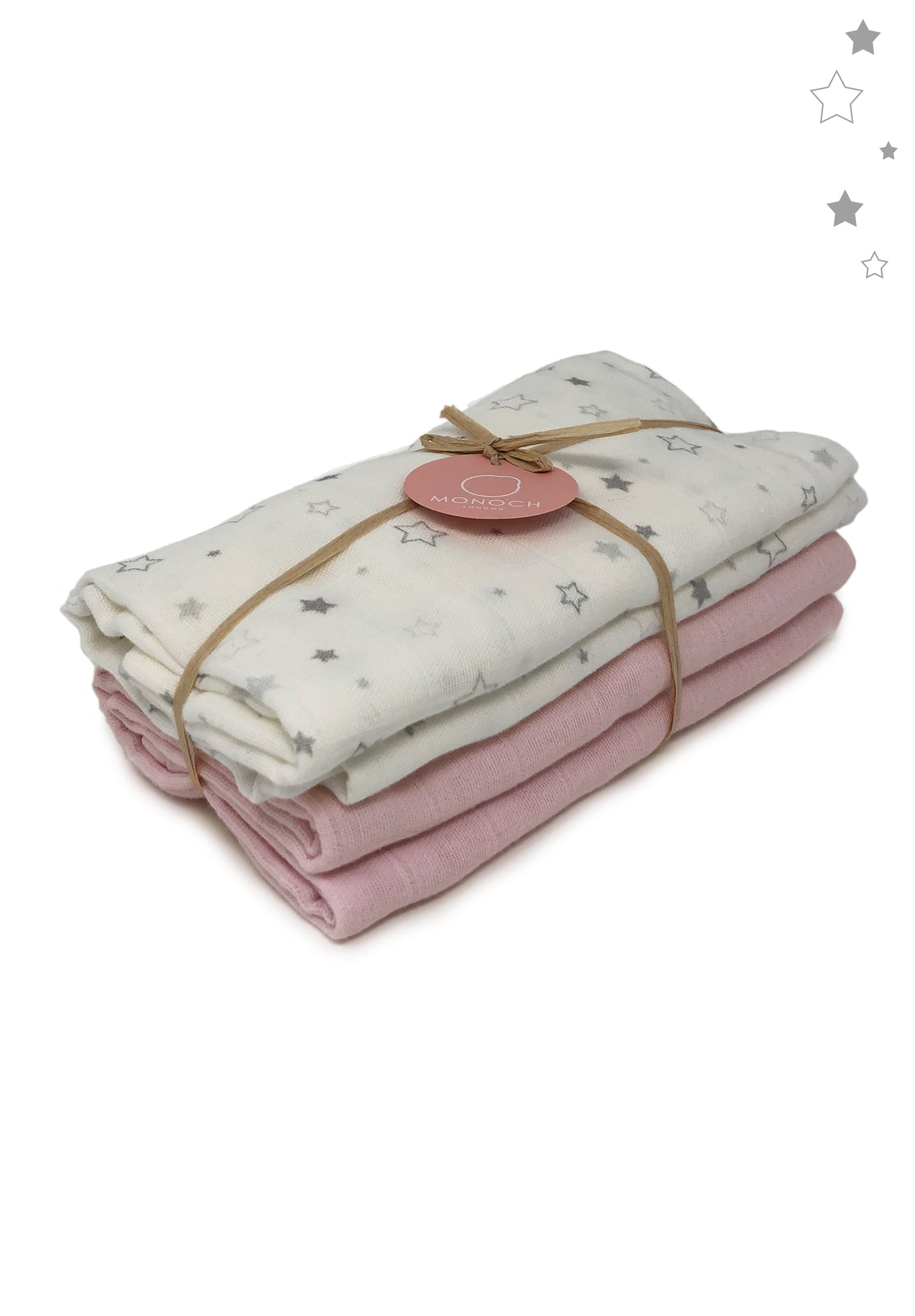 Comfy Pink  2-Pack Muslin Squares