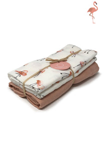 Fi Flamingo 2-Pack Muslin Squares