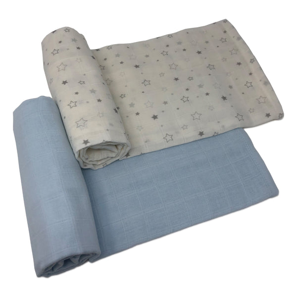 Calmy Stars 2-Pack Muslin Squares (2*90cm*70cm)