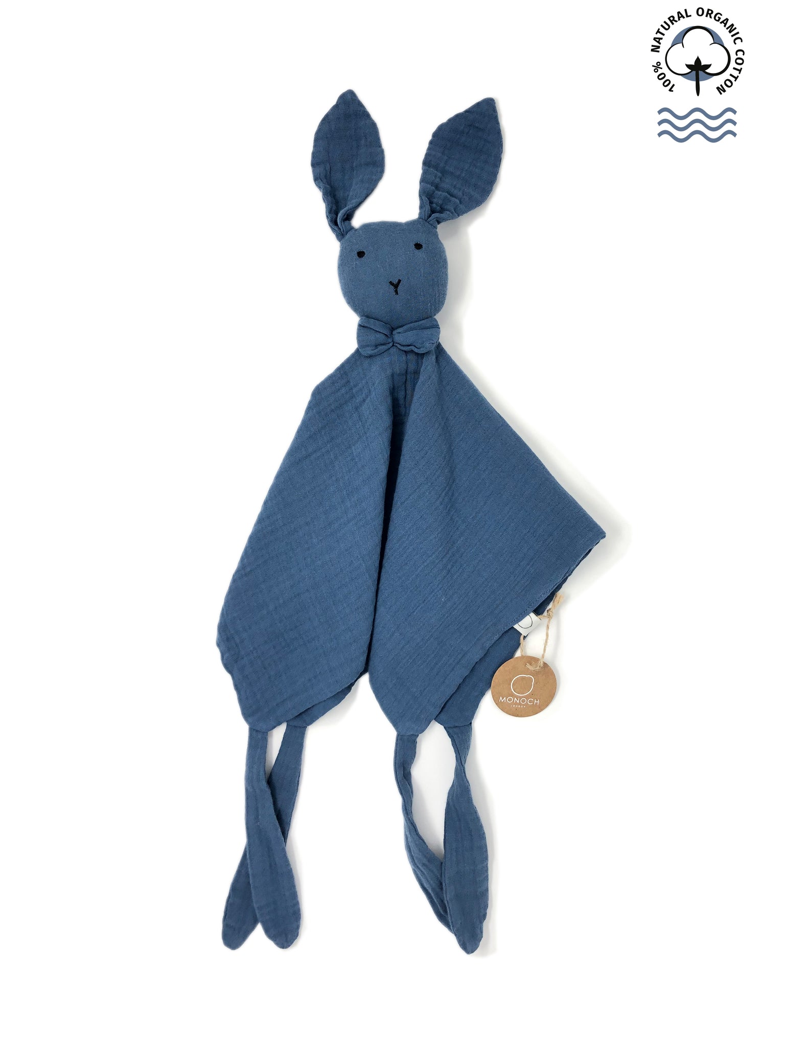 Organic Muslin Bunny Comforter - Club Navy
