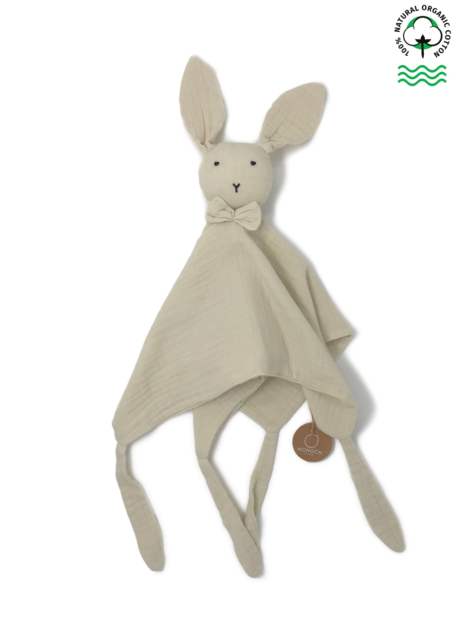 Organic Muslin Bunny Comforter - Raw organic cotton