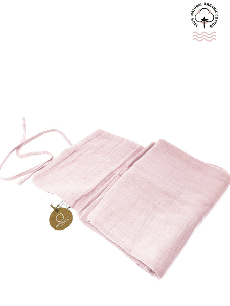 Diaper Changing Mat - Organic Muslin - Dusty Pink