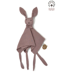 Organic Muslin Bunny Comforter - Rose Gold