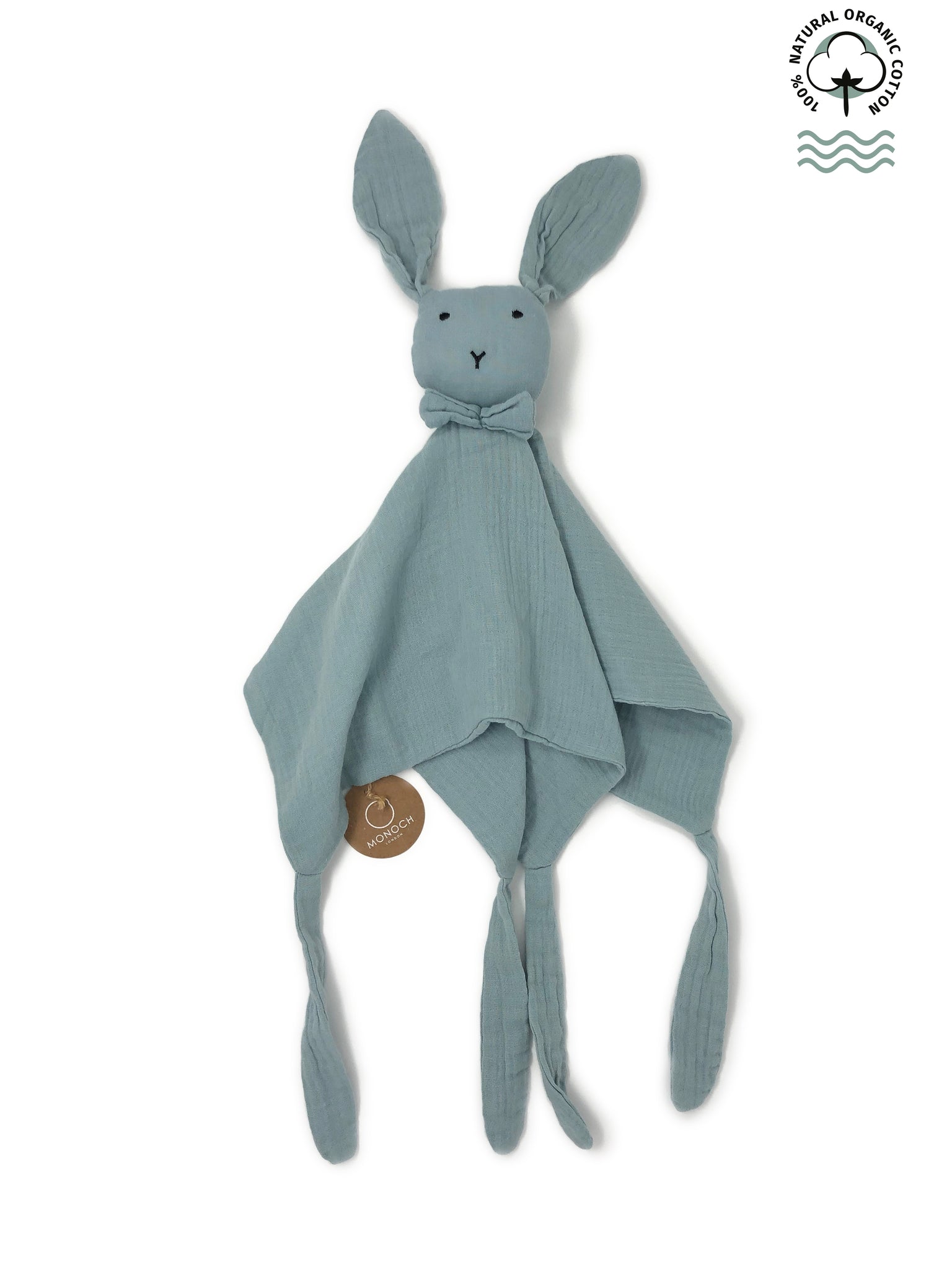 Organic Muslin Bunny Comforter - Sage Green